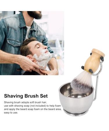 Ankroyu 3-in-1 Razor Brush Set | Stainless Steel Beard Soap Peel & Manual Razor Tool for Men - Buy Online on SooperMarket.com
