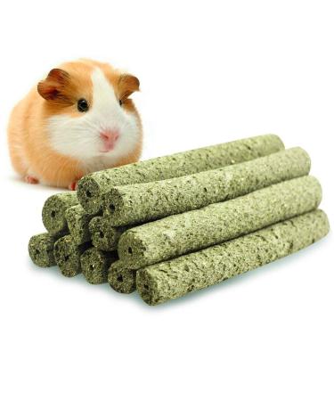 ULIGOTA Timothy Hay Sticks Rabbit Molar Toys Bunny Toys Guinea Pig Toys Natural Chews for Teeth Handmade Rabbit Chews and Treats Chinchilla Rat Hamster Gerbil Timothy Sticks
