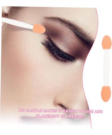 BELLIFFY 100pcs Double Ended Eyeshadow Brush Cosmetic Tool Latex Sponge Sponge Brush Makeup Tool Dual-side Eyeshadow Stick Cosmetic Applicator Eye Makeup Applicator 6.5x1.3cm White - Buy Online on SooperMarket.com