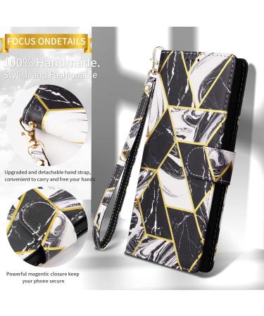 Buy Oihxse Wallet Cover for Xiaomi Redmi Note 10 Pro - PU Leather Flower Marble Flip Case with Stand & Card Compartment - Silicone Protective Shell in Black - Buy Online on SooperMarket.com