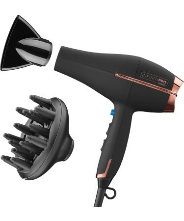 CONAIR INFINITIPRO 1875 Watt AC Motor Pro Hair Dryer with Ceramic Technology Black & Infinitipro Rose Gold Ceramic Flat Iron 1-Inch Hair Dryer + Ceramic Flat Iron 1-Inch - Buy Online on SooperMarket.com