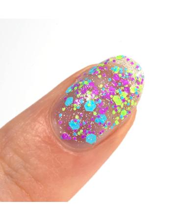 Orly Nail Polish 'Dancing Queen' Confetti Topper - Blue/Green/Purple with Holographic Glitter - Buy Online on SooperMarket.com