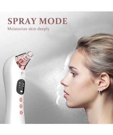 Blackhead Remover Pore Vacuum with Hot Ice Compress | USB Rechargeable & Water Spray | Electric Facial Cleanser for Acne Removal - Buy Online on SooperMarket.com