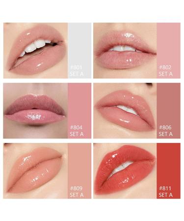 6Pcs Liquid Lipstick Makeup Set - Long Lasting, Waterproof, Hydrating Lip Gloss Gift for Women - Buy Online on SooperMarket.com