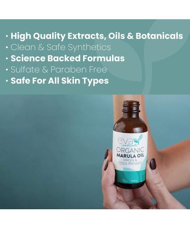 Organic Marula Oil 2oz - Virgin Moisturizing Beauty Oil for Face and Hair | Cold Pressed Anti-Aging Formula with Omegas & Antioxidants - Buy Online on SooperMarket.com