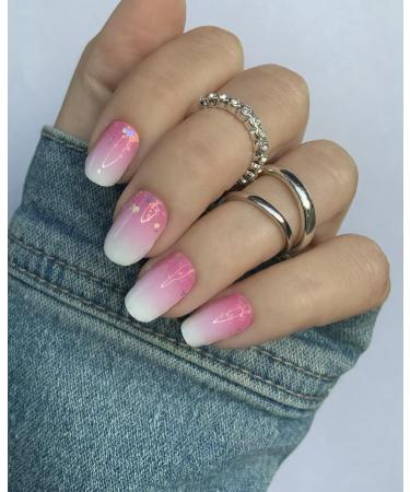 Zaubern gel4Home nail foils 16 pieces nail wraps (Babyboom pinky coarse glitter)