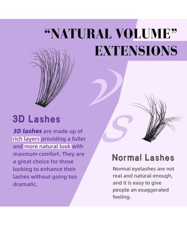 Lash Clusters Individual Lashes 260 PCS 30D 40D 13mm 3D Natural Wispy Effect - DIY Fluffy Eyelash Extensions at Home | 280PCS 3D Fluffy 30D 13mm - Buy Online on SooperMarket.com