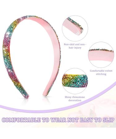 Waydress Rhinestone Headband Set - 4 Pieces Crystal Sparkly Jewel Bling Hair Accessories for Women (Bright Color) - Buy Online on SooperMarket.com