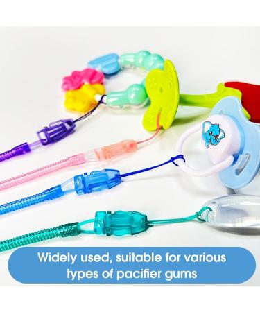 Zuroki Silicone Pacifier Chain - 4-Pack for Boys & Girls | Durable Soft & Flexible | Keeps Pacifier Clean & Safe - Buy Online on SooperMarket.com