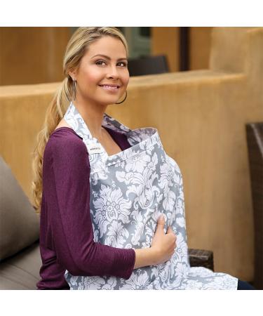 B b au Lait Nursing Cover - Chateau Silver | Stylish & Comfortable Breastfeeding Solutions - Shop Internationally - Buy Online on SooperMarket.com