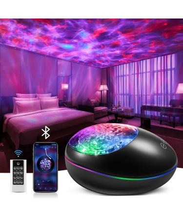Galaxy Projector Star Light LED Ceiling Starry Skylight Night Sea Starlight Ocean Wave Space Music Projection Lamp Kid Bedroom Decoration Nursery Room Decor Teen Adult Boy Girl Birthday Gifts Remote