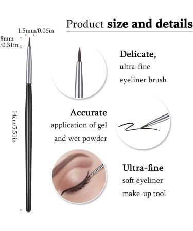 Lusofie 3pcs Eyeliner Brush Set - Professional Eye Makeup Brushes for Angled Eyeliner, Concealer, and Beveled Eyebrows - Buy Online on SooperMarket.com