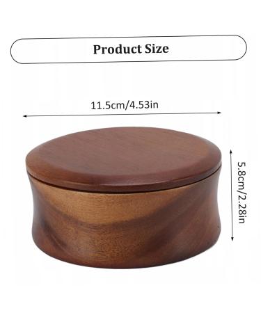 Premium Wooden Shaving Soap Bowl - 4.5x2.2 Inch with Lid | Ideal for Easy Lather & Wet Shaving | Perfect Gift for Men - Buy Online on SooperMarket.com
