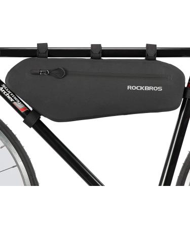 ROCKBROS Bicycle Bag Frame Waterproof Frame Bag Bike Bag Triangle Bag approx. 4L Black