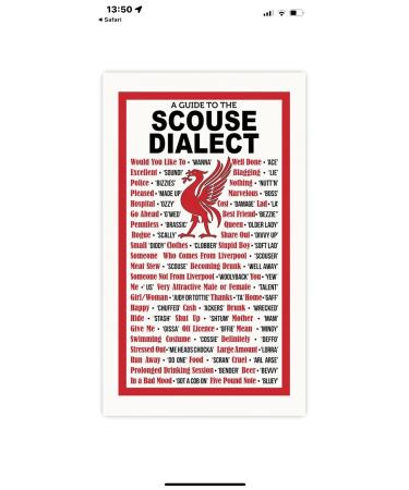 Scouse Dialect Tea Towel (Liver Birds Design)