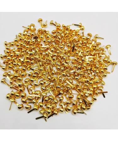 300 Pieces Paper Fasteners Brads Round Fasteners for Art Crafting School Project Decorative Scrapbooking Crafts Making DIY Supplies 8 x 15mm (Gold))