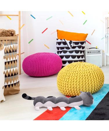 Desdfcer Long Cat Plush Pillow - Cute Stuffed Animal Toy for Kids - Grey-1 - Buy Online on SooperMarket.com
