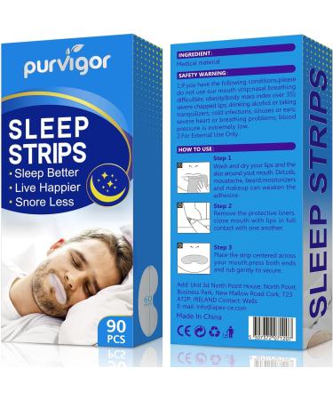Mouth Tape for Sleeping 90 Pcs - Snoring Solution Sleep Strips for Better Nose Breathing and Instant Snoring Relief - Buy Online on SooperMarket.com