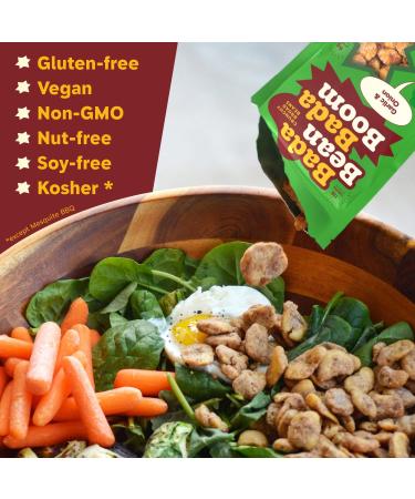 Bada Bean Bada Boom Roasted Fava Beans - 110 Calories, 4g Fiber, 6g Protein - Gluten-Free & Vegan - 4.5oz (Pack of 6) - Buy Online on SooperMarket.com