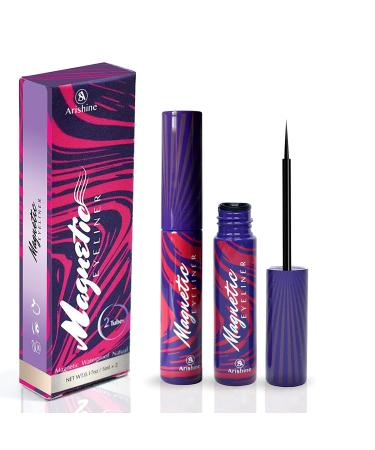 Arishine Magnetic Eyeliner  Natural Look Waterproof and Smudge Resistant-2pcs
