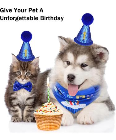 Heyu-Lotus Dog Birthday Bandana with Bow Tie Scarf and Party Hat - Perfect Dog Birthday Party Supplies for Small to Medium Dogs - Buy Online on SooperMarket.com