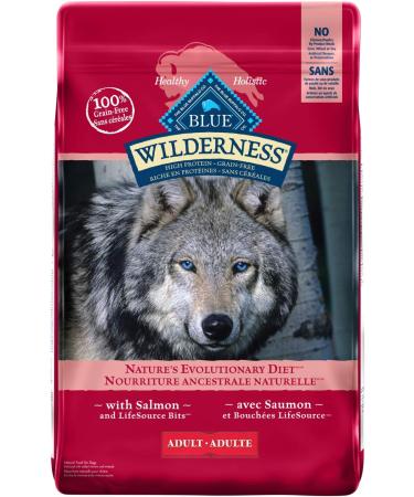 Blue Buffalo Wilderness High Protein Grain Free Natural Adult Dry Dog Food (Salmon 10.8 Kg + Chicken Large Breed 10.8 Kg) - Buy Online on SooperMarket.com