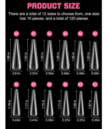EBANKU 120 PCS Clear Dual Nail Forms - Acrylic Stiletto Nail Extension Tools | Salon-Quality Nails Design - Buy Online on SooperMarket.com