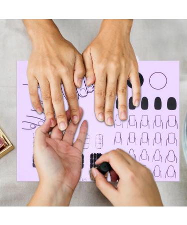 Silicone Nail Mat | Manicure Protector Mat for Nail Practice Nail Polish Coloring Practice Professional Nail Manicure Tools for Acrylic Fingernails - Buy Online on SooperMarket.com
