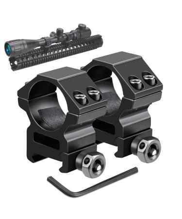 Modkin Rifle Scope Rings, Medium Profile Scope Mounts for Picatinny/Weaver Rail (1 inch, Set of 2)