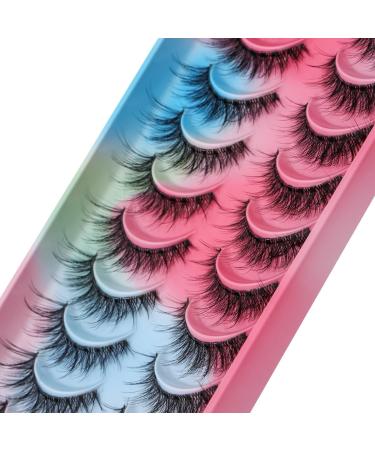 False Eyelashes Clear Band Natural D Curl Natural Cluster Volume Eyelash Set 10 Pairs Natural 3D Adhesive Tape Artificial Eyelashes (DDL09) - Buy Online on SooperMarket.com