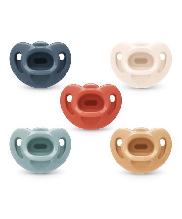 NUK Comfy Orthodontic Pacifiers, 0-6 Months, Timeless Collection, Pack of 5 Timeless 0-6 Month (5 Pack)