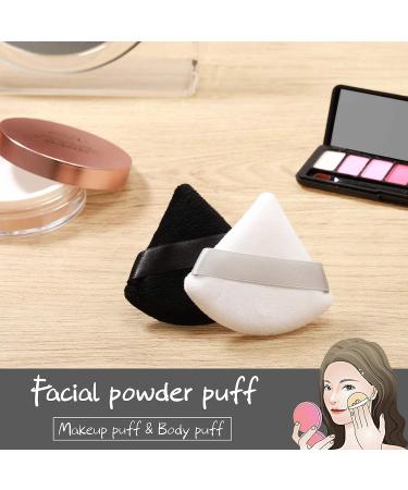 10-Piece Triangle Soft Powder Puff Set for Makeup - Body & Mineral Powder Tool - Buy Online on SooperMarket.com