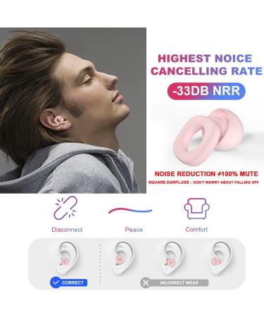 Fita + Silicone Ear Plugs for Noise Reduction - Reusable & Comfortable - NRR 33 dB - 3 Pairs in S/M/L - Pink - Buy Online on SooperMarket.com