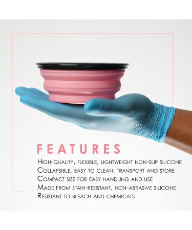 Level 3 Collapsible Tint Bowl - Pink | Ideal for Mixing, Dying & Coloring | Resistant to Bleach & Chemicals | Compact Size - Buy Online on SooperMarket.com