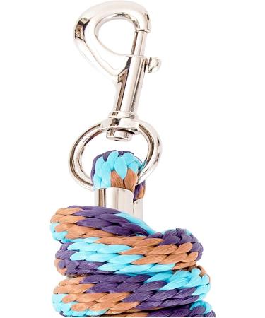 MERAUNO Stylish Leading Rope for Horses | Multi-Designs Leash & Tie Rope for Ponies Donkeys & Goats with Carabiner Hook - Black Blue Rose Gold Purple - Buy Online on SooperMarket.com