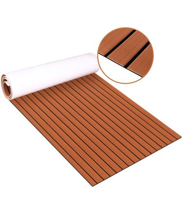 Zeeos EVA Foam Teak Floor Decking Sheet (94.5''x36'') Teak Black