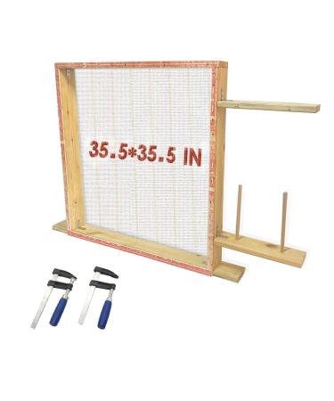 ICZW Tufting Frame for Electric Carpet Tufting Machine Wood with F Clamp 35.4 x 35.4