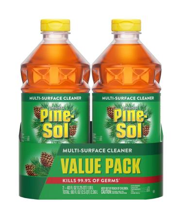 Pine-Sol All Purpose Cleaner, Original Pine, 40 Ounce Bottles (Pack of 2) (Packaging May Vary)