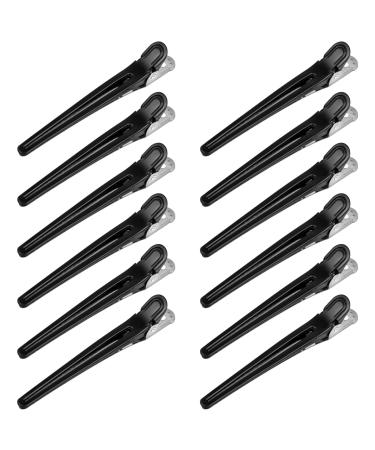 12PCS Sectioning Hair Clips Alligator Curl Hair Clips Long Plastic Hairdresser Clips Metal Duckbill Hair Clips Crocodile Hair Styling Clips No Bend Hair Pin for Women Girls Hair Salon 10.3cm/4.05inch