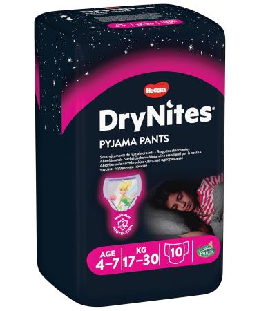 Buy Drynites Girls 4-7 Years (10 St) - Comfortable Night-time Protection for a Peaceful Sleep | International Shipping Available - Buy Online on SooperMarket.com