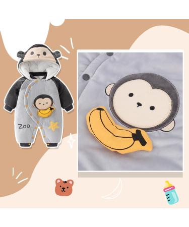 Baby Rompers with Booties & Hat Set | Cotton Jumpsuit for Boys & Girls | Infant Winter Outfits 3-6 Months - Buy Online on SooperMarket.com