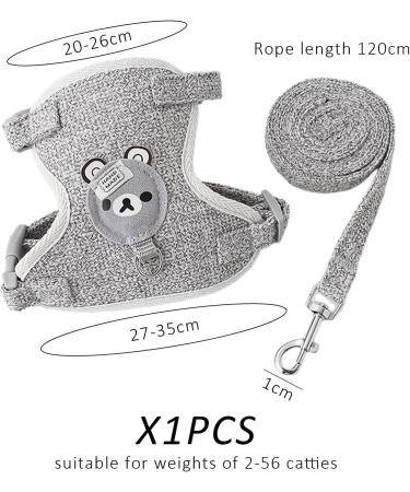 Shop Premium Rabbit Accessories: Harnesses Collars Leashes & Dishes for Small Animals - Adjustable & Breathable (Gray) - Buy Online on SooperMarket.com