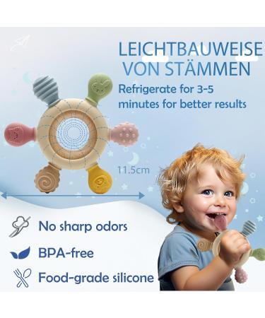Okonkn Bei ring Baby 2024 | BPA-Free Silicone Teething Toy for 3-12 Months | Safe Accessories for Boys & Girls | 1 Piece - Buy Online on SooperMarket.com
