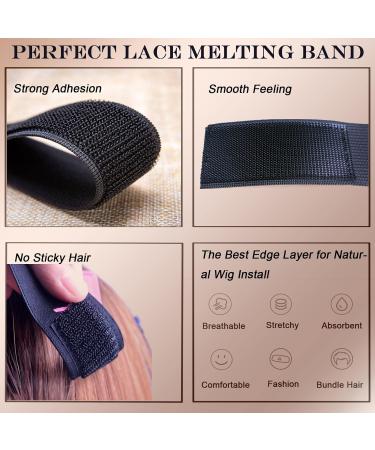 2PCS Black Elastic Wig Bands for Lace Melting & Edge Wrapping - Buy Online on SooperMarket.com