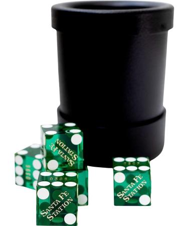Genuine Las Vegas Casino Dice Set of 20 with 4 Dice Cups | Red, Green, Blue & Purple Dice | Bicast Leather Cups | Perfect for Liars Dice, Yahtzee, Farkle & Casino Nights - Buy Online on SooperMarket.com