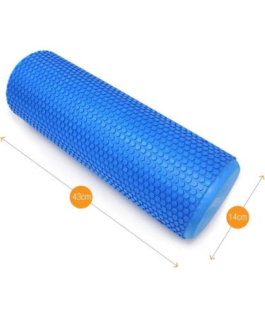 High Pulse Fascia Roll - Pilates Foam Roller with Fitness Band & Free Poster | 43 cm - Ideal for Muscle Strength & Fascia Massage - Buy Online on SooperMarket.com