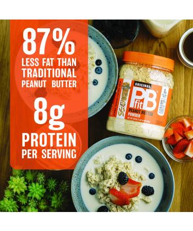 PBfit All-Natural Peanut Butter Powder - 15 oz | Made from Real Roasted Peanuts, Low Fat, High Protein | Natural Ingredients - Buy Online on SooperMarket.com