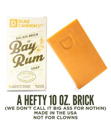 Duke Cannon Supply Co. Big Ass Brick of Soap Bar for Men Bay Rum 10 oz (3 Pack) - Citrus Musk Cedarwood Island Spice Scent, Superior Grade, Paraben-Free, All Skin Types - Buy Online on SooperMarket.com