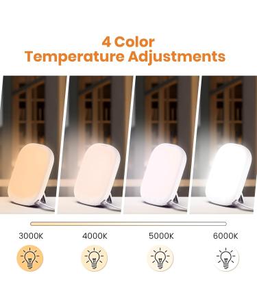 LASTAR Sun Light 10 000 LUX UV-Free Daylight Lamp with Memory Function 5 Adjustable Brightness Levels and 4 Timer Funtion Sunlight Lamp Compact Size for Winter Blues Wall Mountable Support Smart Plug Light White - Buy Online on SooperMarket.com