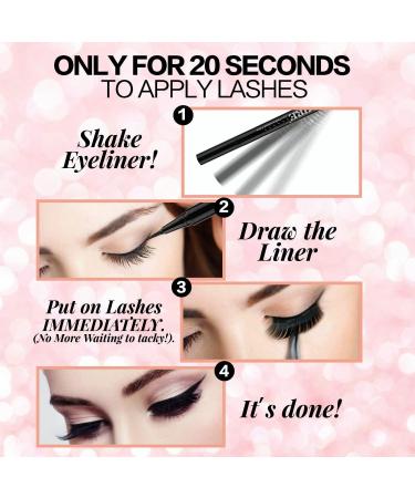 JIMIRE 2-in-1 Magic Eyeliner for False Eyelashes - Easy Application, Extra Strong Hold - No Glue or Magnet Needed - Buy Online on SooperMarket.com